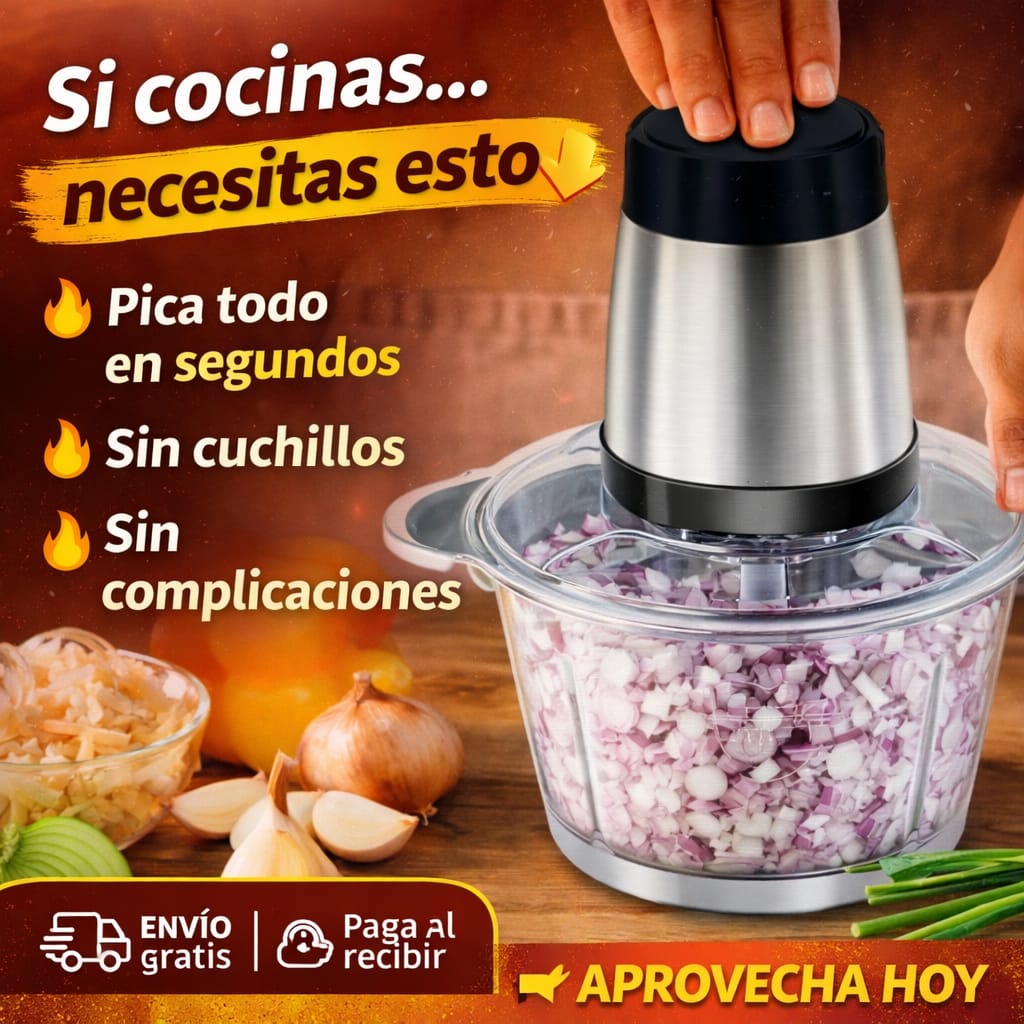 “Cocina en segundos: Picadora Eléctrica 2 Velocidades que lo hace todo por ti ⚡🥗”