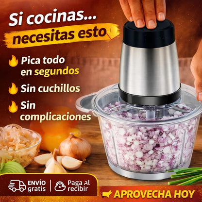 “Cocina en segundos: Picadora Eléctrica 2 Velocidades que lo hace todo por ti ⚡🥗”