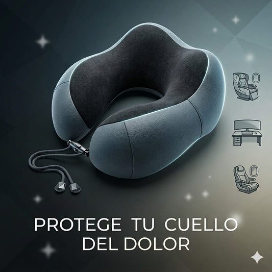 Almohada de viaje para el cuello, gris