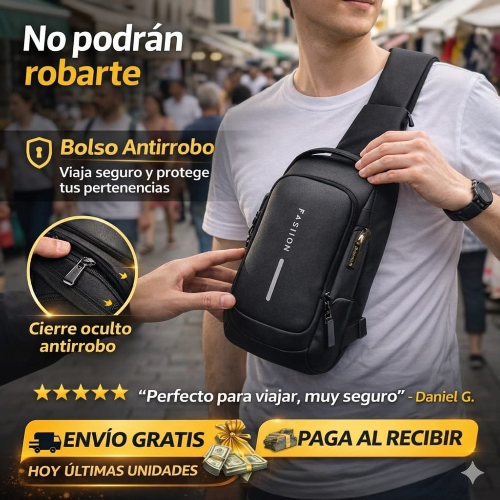 🔥🔥OFERTA LIMITADA   👉BOLSO ANTIRROBO: La protección que Necesitas con Estilo✨