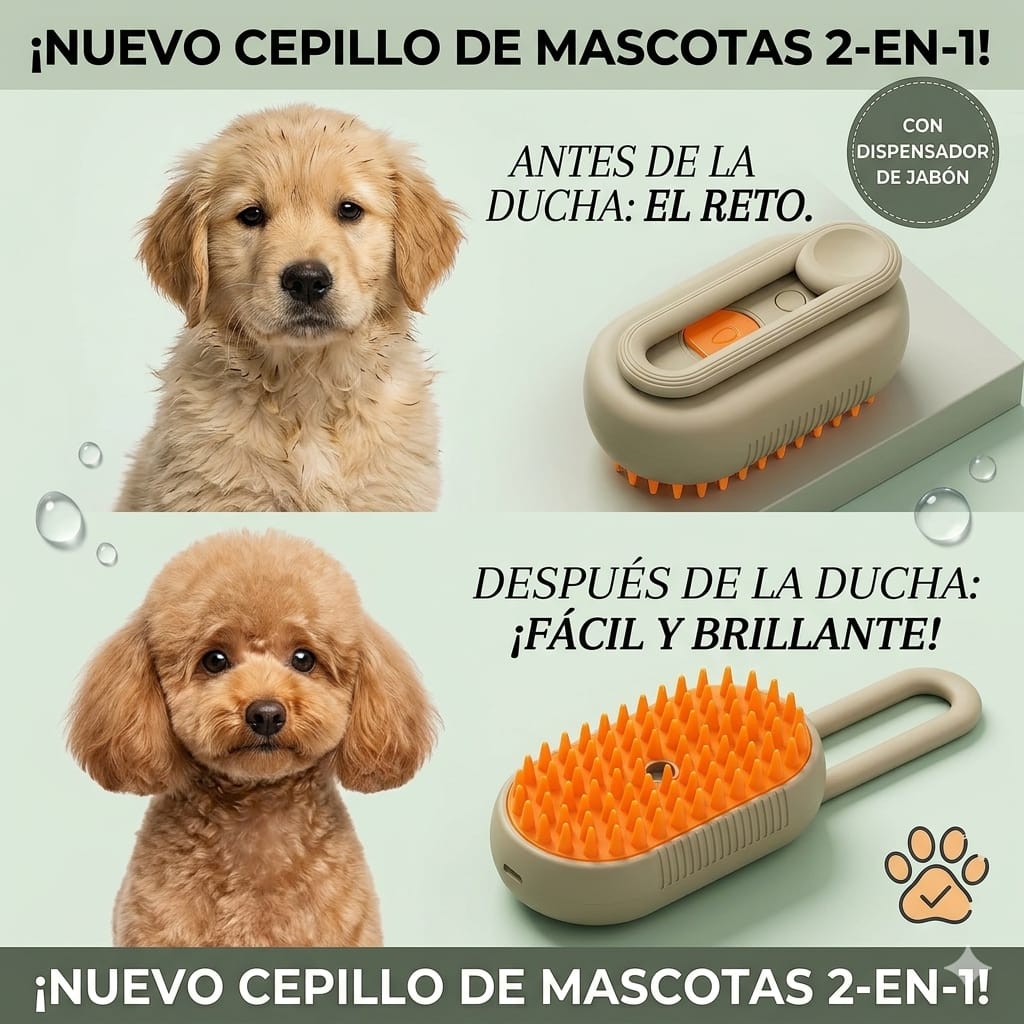 🔥Cepillo Vapor Recargable para Mascotas